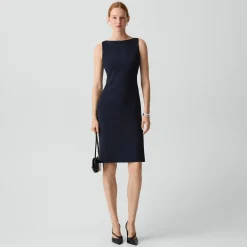 Flared Dress in Admiral Crepe