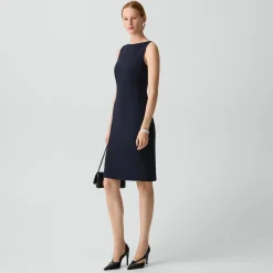Flared Dress in Admiral Crepe