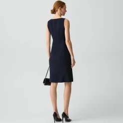 Flared Dress in Admiral Crepe