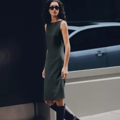 Flared Dress in Admiral Crepe