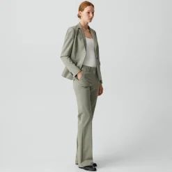 Flared Pant, 34'' in Wool Gabardine