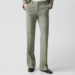 Flared Pant, 34'' in Wool Gabardine