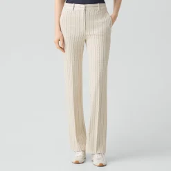 Flared Pant in Striped Crepe Jersey