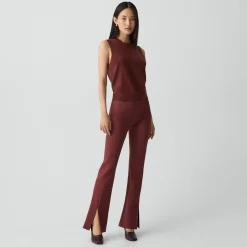 Flared Slit Legging in Motion Ponte