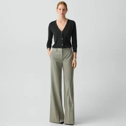 Fluid Flare Pant, 33'' in Wool Gabardine