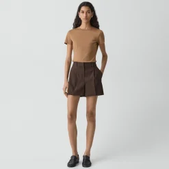 Fluid Pleat Short in Good Linen