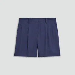 Fluid Pleat Short in Washed Twill