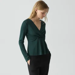 Gathered Top in Crepe Jersey