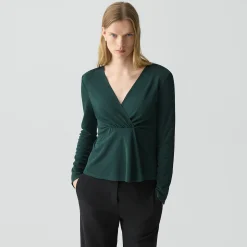Gathered Top in Crepe Jersey