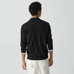 Goris Long-Sleeve Polo Shirt in Light Bilen