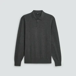 Goris Long-Sleeve Polo Shirt in Light Bilen