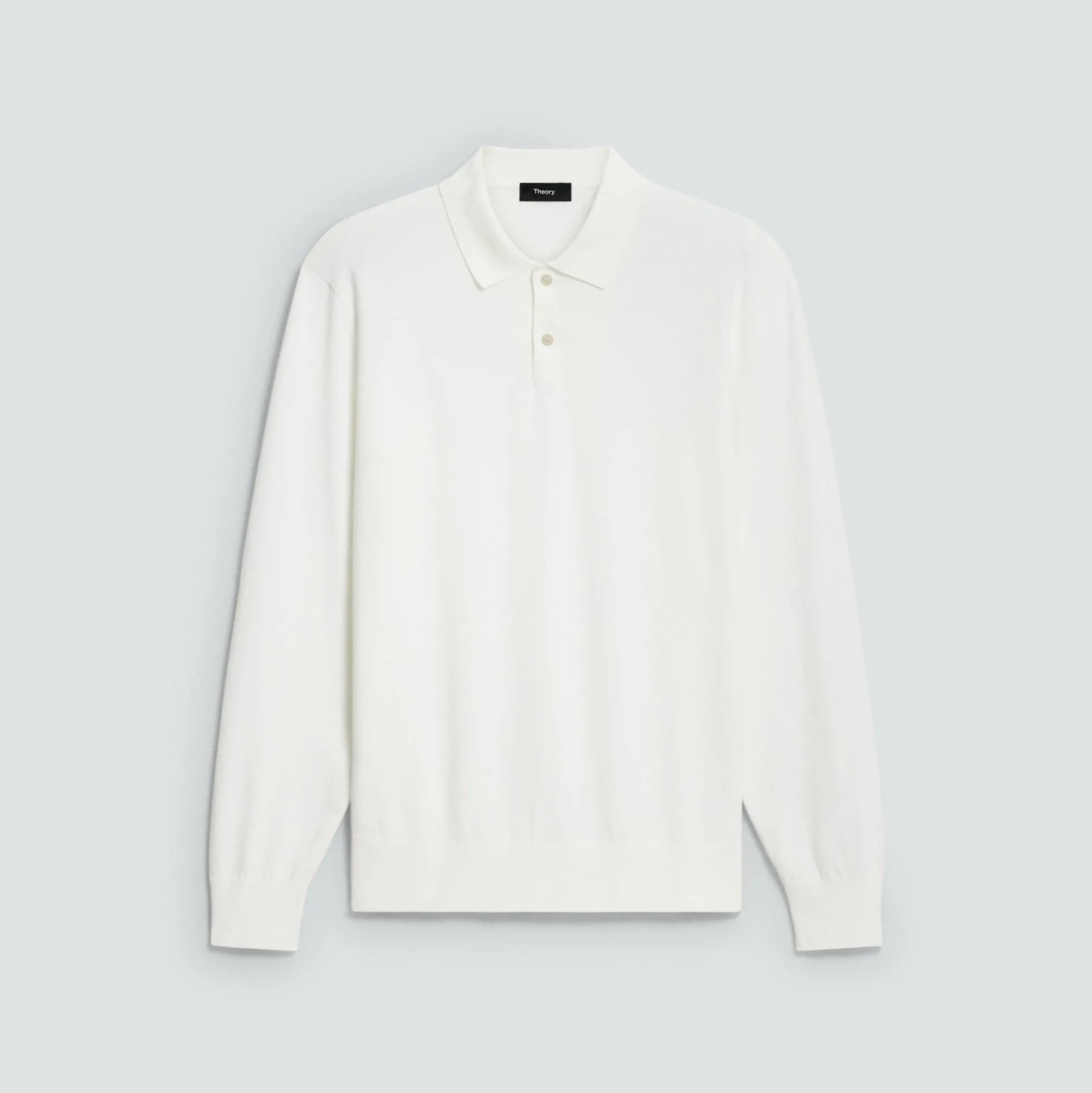 Goris Long-Sleeve Polo Shirt in Light Bilen