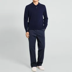 Goris Long-Sleeve Polo Shirt in Cashmere