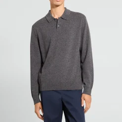 Goris Long-Sleeve Polo Shirt in Cashmere