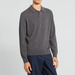 Goris Long-Sleeve Polo Shirt in Cashmere