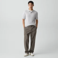 Goris Textured Polo Shirt in Light Bilen