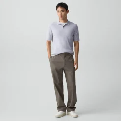 Goris Textured Polo Shirt in Light Bilen
