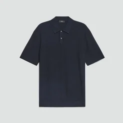 Goris Textured Polo Shirt in Light Bilen
