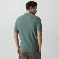 Goris Textured Polo Shirt in Light Bilen