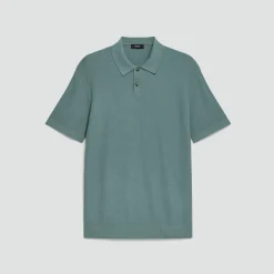 Goris Textured Polo Shirt in Light Bilen