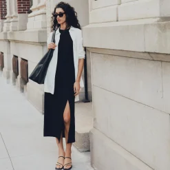 High-Low Flounce Shirt in Washed Stripe