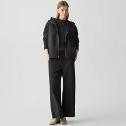 Hooded Vest in Double-Face Wool-Cashmere