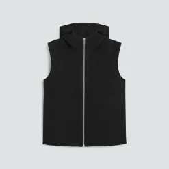 Hooded Vest in Double-Face Wool-Cashmere
