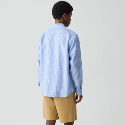 Irving Shirt in Relaxed Linen Stripe
