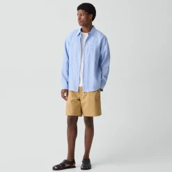 Irving Shirt in Relaxed Linen Stripe