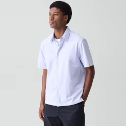 Irving Short-Sleeve Shirt in Structure Knit