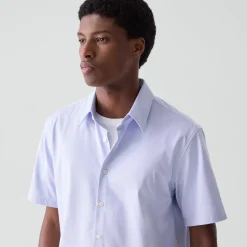 Irving Short-Sleeve Shirt in Structure Knit