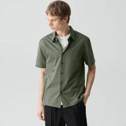 Irving Short-Sleeve Shirt in Structure Knit