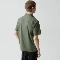 Irving Short-Sleeve Shirt in Structure Knit