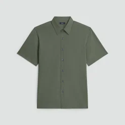 Irving Short-Sleeve Shirt in Structure Knit