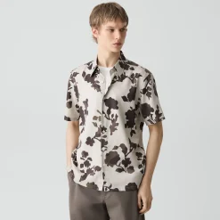 Irving Short-Sleeve Shirt in Floral Lyocell