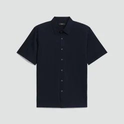 Irving Short-Sleeve Shirt in Structure Knit