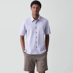 Irving Short-Sleeve Shirt in Structure Knit