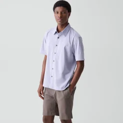 Irving Short-Sleeve Shirt in Structure Knit