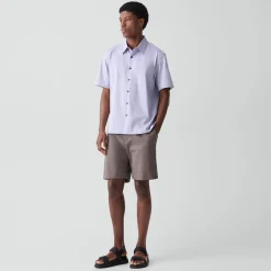 Irving Short-Sleeve Shirt in Structure Knit