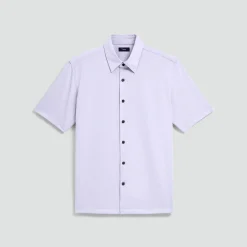 Irving Short-Sleeve Shirt in Structure Knit
