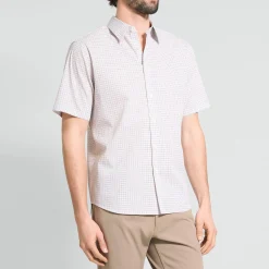 Irving Short-Sleeve Shirt in Geometric Cotton
