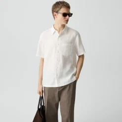 Irving Short-Sleeve Shirt in Relaxed Linen