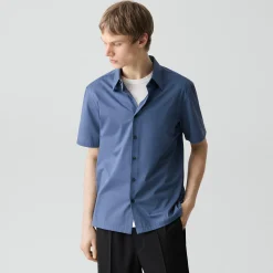 Irving Short-Sleeve Shirt in Structure Knit
