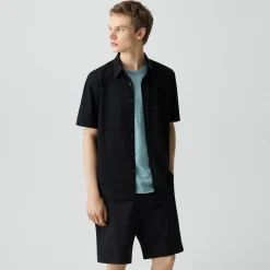 Irving Short-Sleeve Shirt in Structure Knit