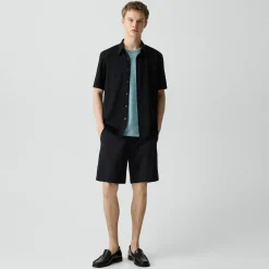 Irving Short-Sleeve Shirt in Structure Knit