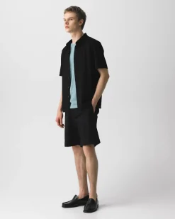 Irving Short-Sleeve Shirt in Structure Knit