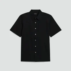 Irving Short-Sleeve Shirt in Structure Knit