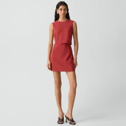 Layered Mini Dress in Admiral Crepe