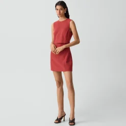 Layered Mini Dress in Admiral Crepe