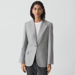 Lynnia Blazer in Sleek Flannel